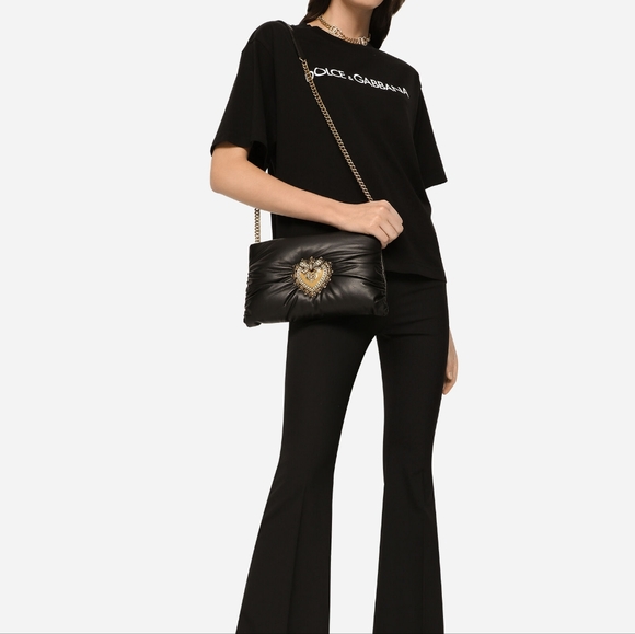 SOLD!! BNWT DOLCE & GABBANA Small calfskin Devotion Soft bag - Picture 7 of 11